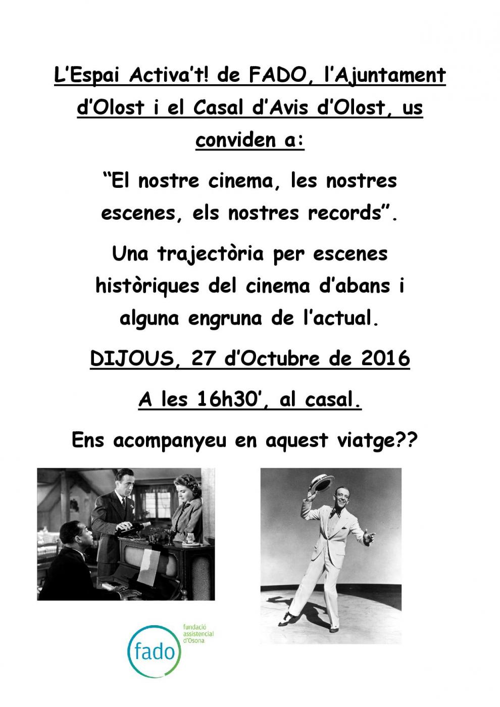 Cinefòrum: El nostre cinema, les nostres escenes, els nostres records
